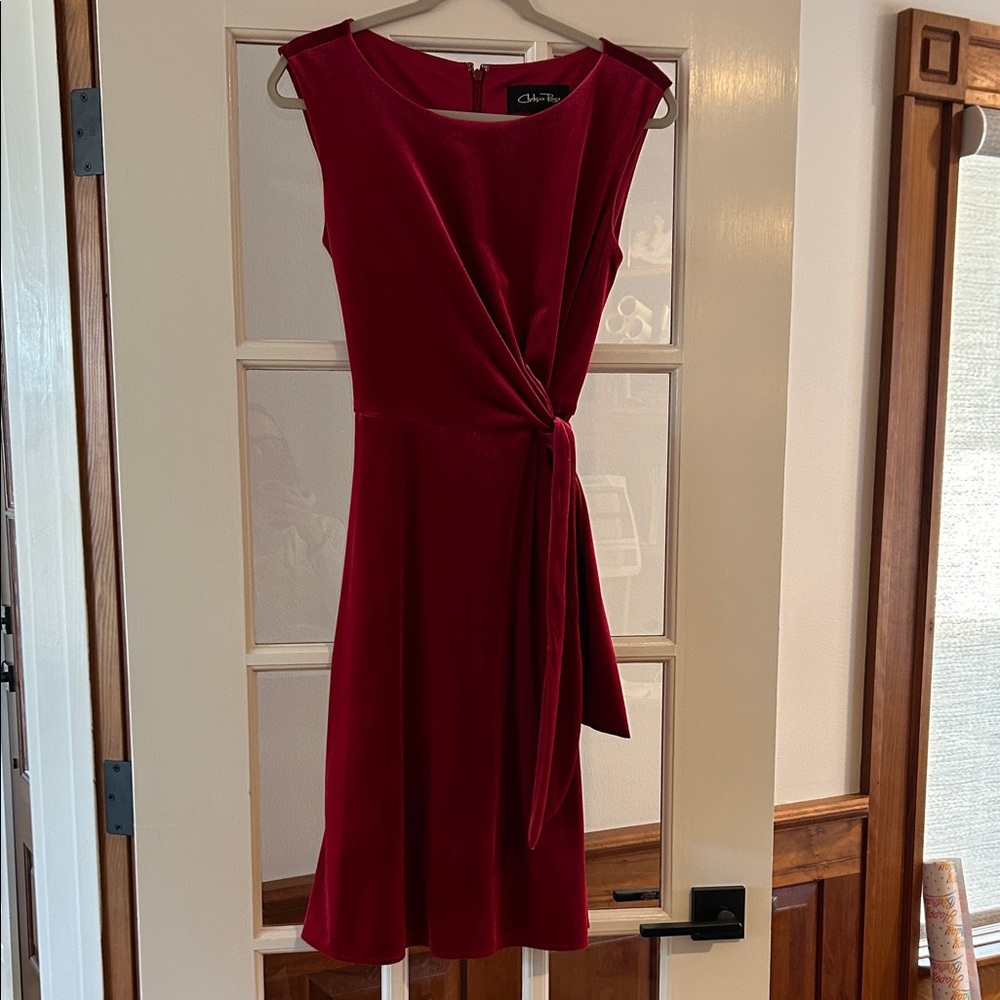 Chelse Rose Red velvet Dress